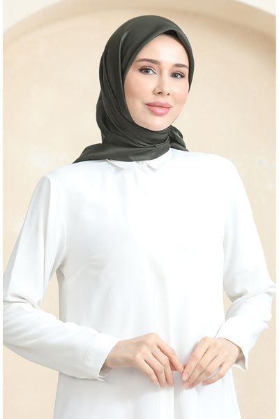 sefamerve وشاح كريستال عادي 70252-23 كاكي داكن