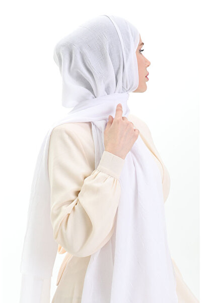 sefamerve Σάλι μπαμπού 70281-28 Λευκό