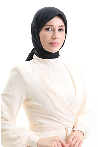 sefamerve Βαμβακερό μαλακό κασκόλ 70282-01 Μαύρο