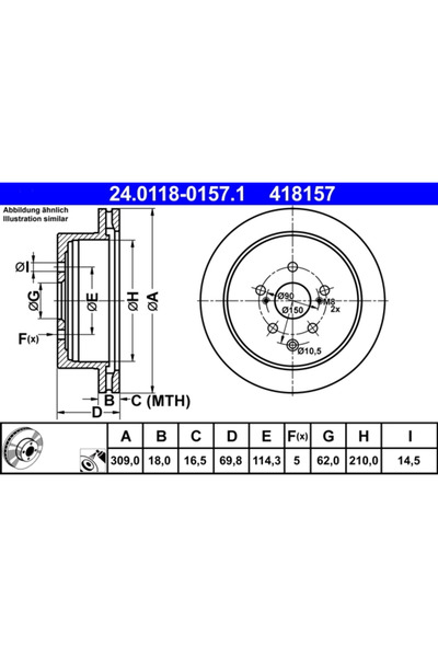 Ate Disc Frana Lexus Rx