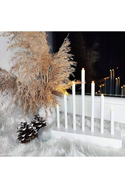 Optim Solution Lumânări decorative de Crăciun, 7 becuri LED, argintii