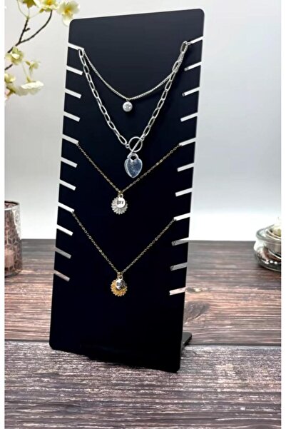 VENON Metal Black Jewelry Rack Rectangular Necklace Rack Necklace Stand Jewelry Organizer Necklace Display