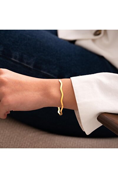 12 Gram Zigzag 22 Ayar Altın Kibrit Çöpü Bilezik
