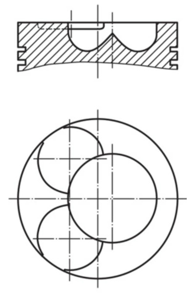 MAHLE Piston Pentru Cilindrii 1-2 Audi A3/A4 B7 Seat Alhambra/Altea/Leon