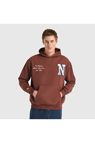 New Balance UNH3534 Kahverengi Unisex Sweatshirt