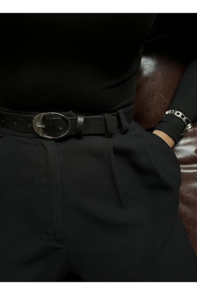 LİA KEMER حزام نسائي بتصميم بيضاوي مع مشبك فضي، حزام خصر، حزام للسترة، حزام ل...