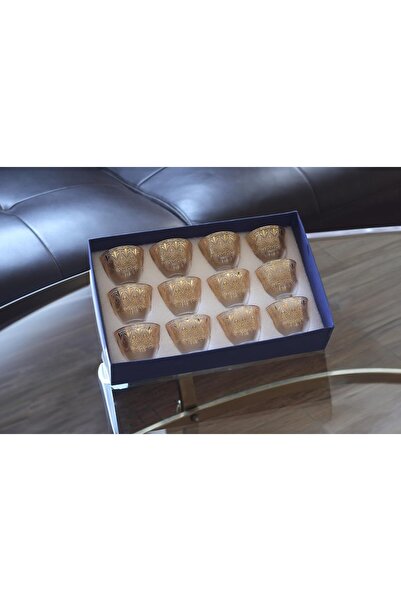 Generic High-Quality Ceramic Glass Coffee Cup Set, 12 Pieces, Arabic Style, Glass-1558-9