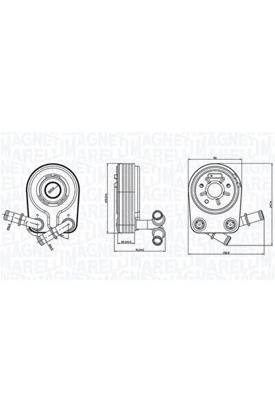 MAGNETI MARELLI Radiator Ulei Ulei Motor Alfa Romeo 147/156 Fiat Bravo 2/Dobl...