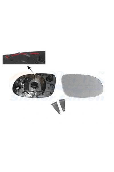 VAN WEZEL Sticla Oglinda Oglinda Retrovizoare Exterioara Dreapta Mercedes-Ben...