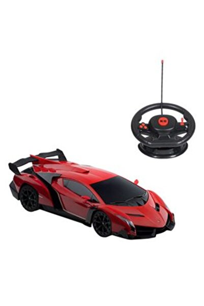 OEM Red Lamborghini Veneno Car with Lights & Remote Control 1:12 / 27 MHz