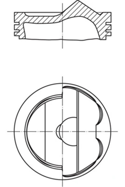 MAHLE Piston cylinders 1-3 AUDI A5 2011-2017 028 PI 00124 000