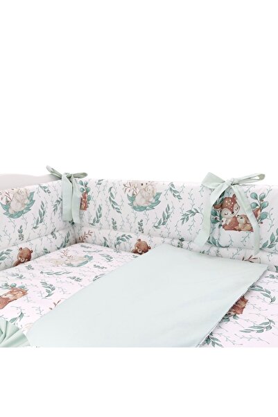 MimiNu Bedding, MimiNu, for cot 120x60 cm, With side protection, Cotton, 3 pieces, Lulu