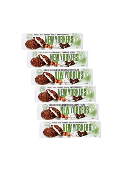 New Yorker Imported Cream Filled Vanilla Cocoa Soft Cookie 6 Pieces X 160 Gr