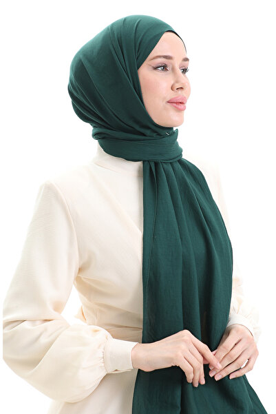 sefamerve Cotton Soft Shawl 70283-29 Dark Emerald Green