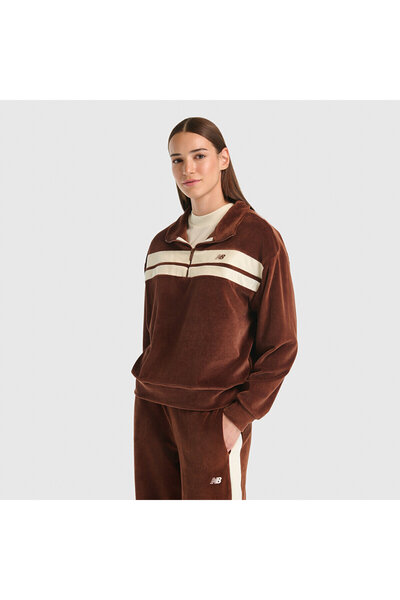 New Balance WNC3551 Kahverengi Kadın Sweatshirt