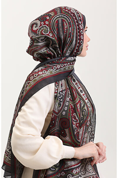 sefamerve Εθνοτικό Κεχριμπάρι Σάλι 70278-04 Ανθρακίτη