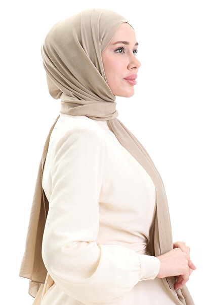 sefamerve Βαμβακερό μαλακό σάλι 70283-22 Χώμα