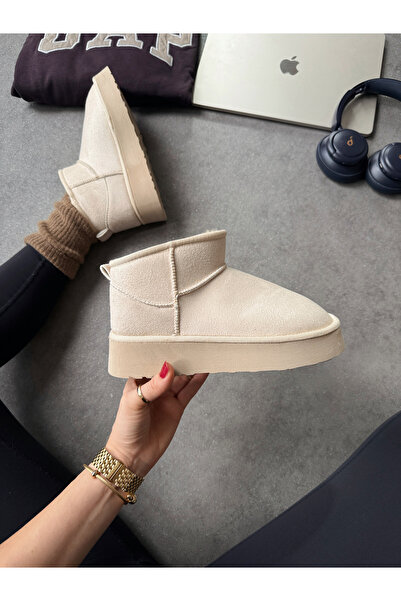 Zenom Mini İçi Tüylü Kalın Taban Kadın Bot