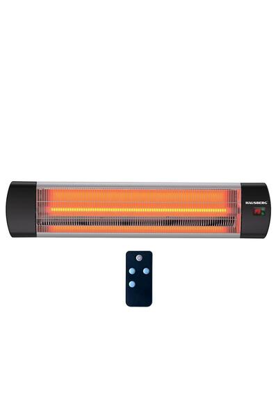Hausberg Digital electric infrared radiator HB-8553, 2000W, Remote control, 1 quartz tube, 3 speeds, IP65