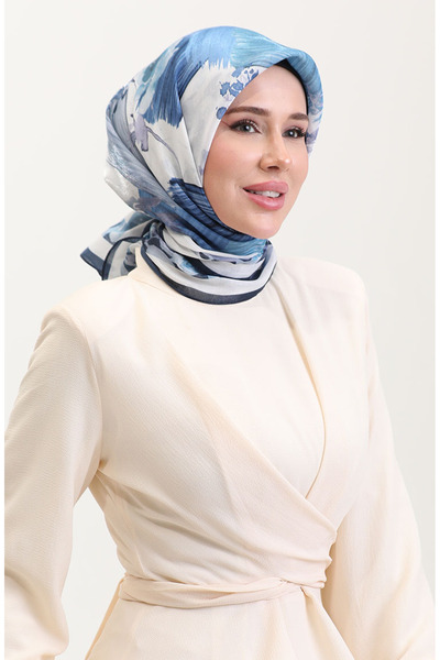 sefamerve Kehribar Eşarp 70280-01 İndigo