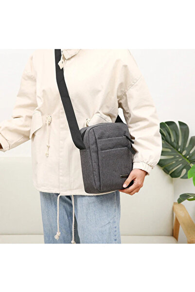 dalimag Unisex crossbody bag with 5 compartments, 12 liters, adjustable strap and inner pocket,