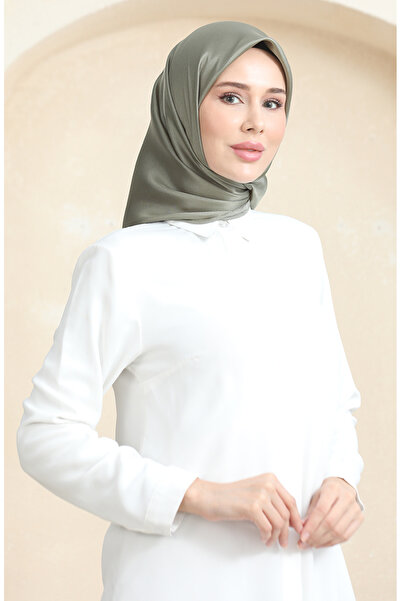 sefamerve Düz Kristal Eşarp 70252-20 Açık Haki Yeşil