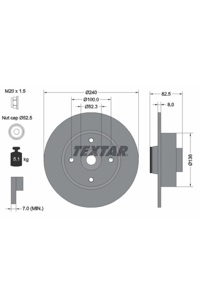 Krieger Disc Frana Nissan Note Renault Clio 3/Megane 2/Modus / Grand Modus