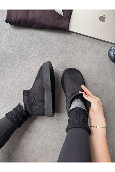 Zenom Mini İçi Tüylü Kalın Taban Kadın Bot