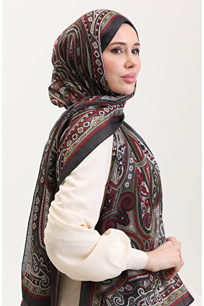 sefamerve Εθνοτικό Κεχριμπάρι Σάλι 70278-04 Ανθρακίτη