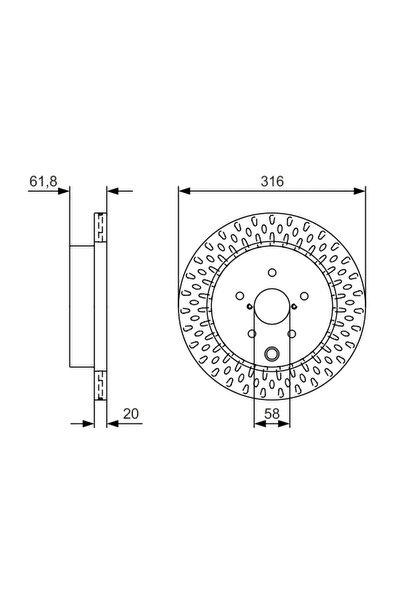 Bosch Спирачен диск Subaru Impreza/WRX