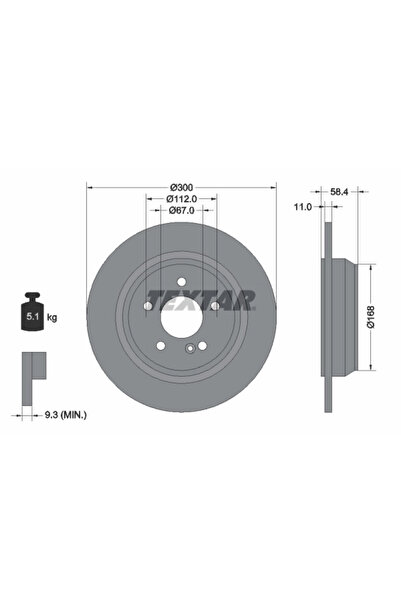 TEXTAR Дискови спирачки Mercedes-Benz S-класа