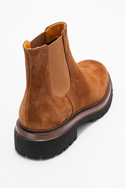 Dericlub Men's Casual Chelsea Boots Genuine Leather Fr 541455 Taba