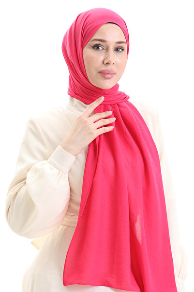 sefamerve Cotton Soft Shawl 70283-27 Fuchsia