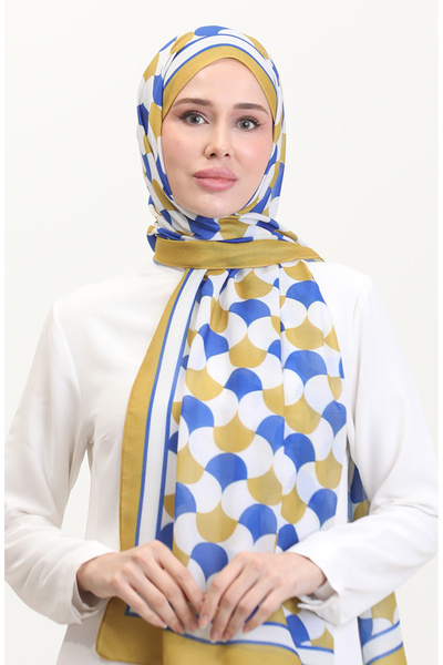 sefamerve شال ناعم منقوش 70266-06 هيردال ساكس