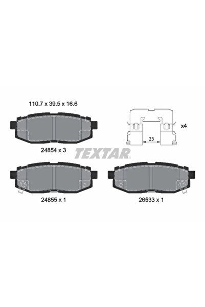 TEXTAR Set Placute Frana Frana Disc Scion Fr-S Cupe Subaru Brz/Forester/Impreza