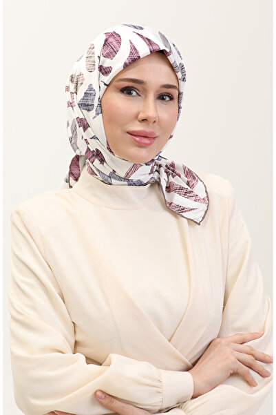 sefamerve Eșarfă cu model 70289-02 Mink Plum