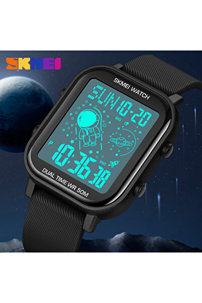Skmei Digital Watch Casual Sports Dual Display Alarm Stopwatch Black