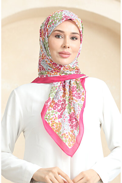 sefamerve Eșarfă moale cu model 70260-08 Roz Verde Fistic