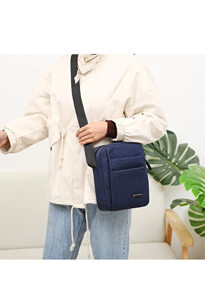 dalimag Unisex crossbody bag with 5 compartments, 12 liters, adjustable strap and inner pocket,