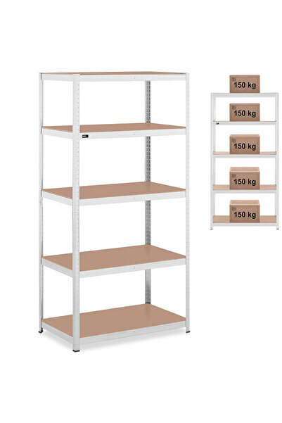 Other Raft metalic de depozitare, 5 rafturi, 750 kg, 100 x 60 x 197 cm, gri