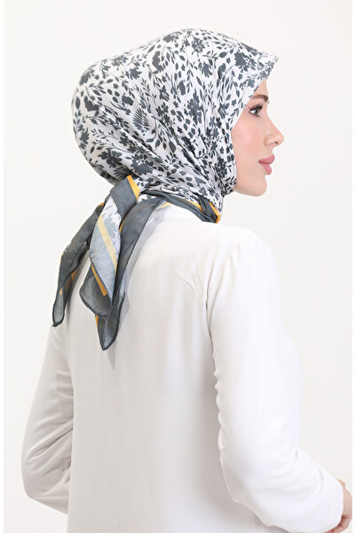 sefamerve Μαλακό κασκόλ με σχέδιο 70261-01 Καπνιστό κίτρινο