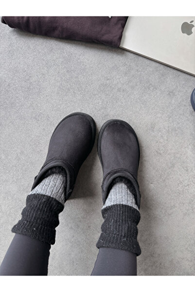 Zenom Mini İçi Tüylü Kalın Taban Kadın Bot