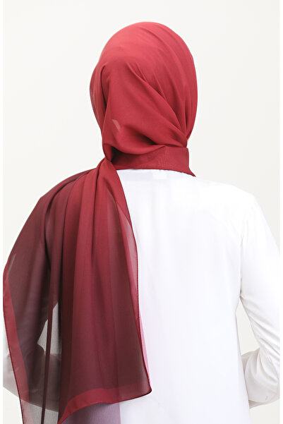 sefamerve Ψηφιακό σάλι σιφόν 70262-09 Βουργουνδία