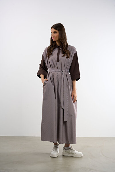 HANIQA Рокля с поло яка на райета | 25262 | 44-50