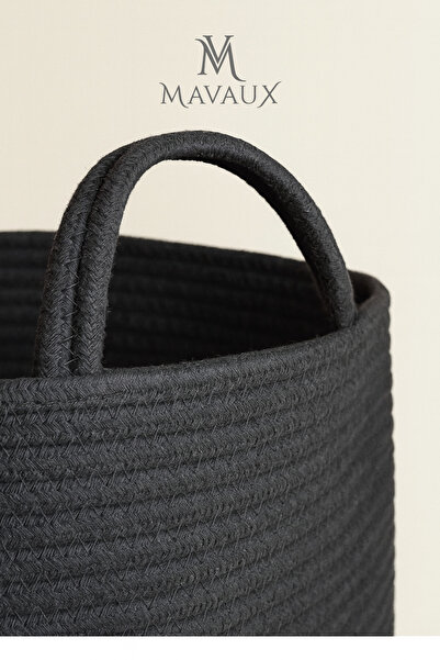 MaVaux Natural Handwoven Wicker Jute Basket 20X26 cm – Decorative, Multi-Purpose, Stylish and Durable Storage Basket