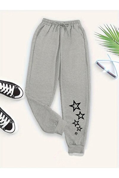 Flaubert بنطلون رياضي نسائي مطبوع بنجوم - قماش عالي الجودة بثلاث خيوط - خصر م...