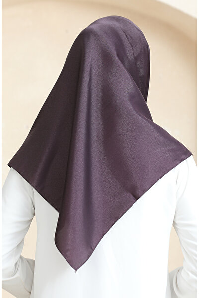 sefamerve Απλό κρυστάλλινο κασκόλ 70252-03 Σκούρο δαμάσκηνο