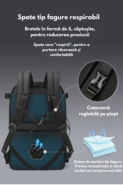 OEM Vacuum Travel Backpack with Pump, 30-60L, Compact, Airplane Cabin, Expandable, Black
