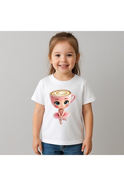 OEM Tricou pentru copii 100% bumbac cu balerină Capucina, alb