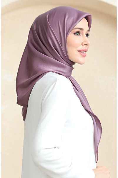 sefamerve Απλό Κρυστάλλινο Κασκόλ 70252-12 Σκούρο Λιλά